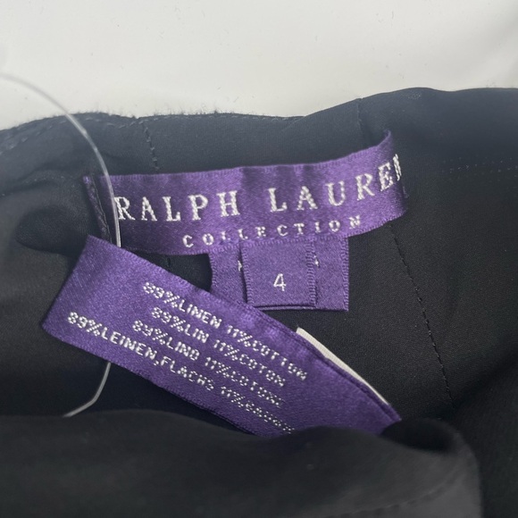 Ralph Lauren Runway Black Linen Button Up Backless Halter Mini Dress Tuxedo 2007 - Picture 9 of 15